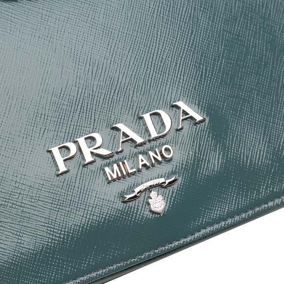 Prada Chain Flap Crossbody Bag Vernice #233059P94B - Picture 8 of 9